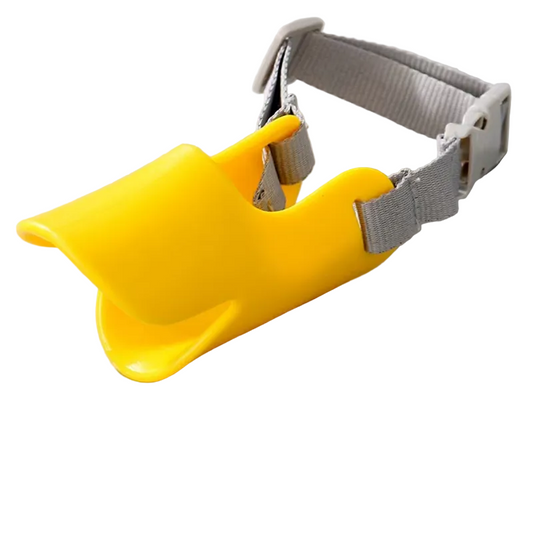 KOLAW Duckbill Dog Muzzle - Adjustable Silicone Mouth Cover to Help Deter Barking & Biting for Small to Medium Dogs