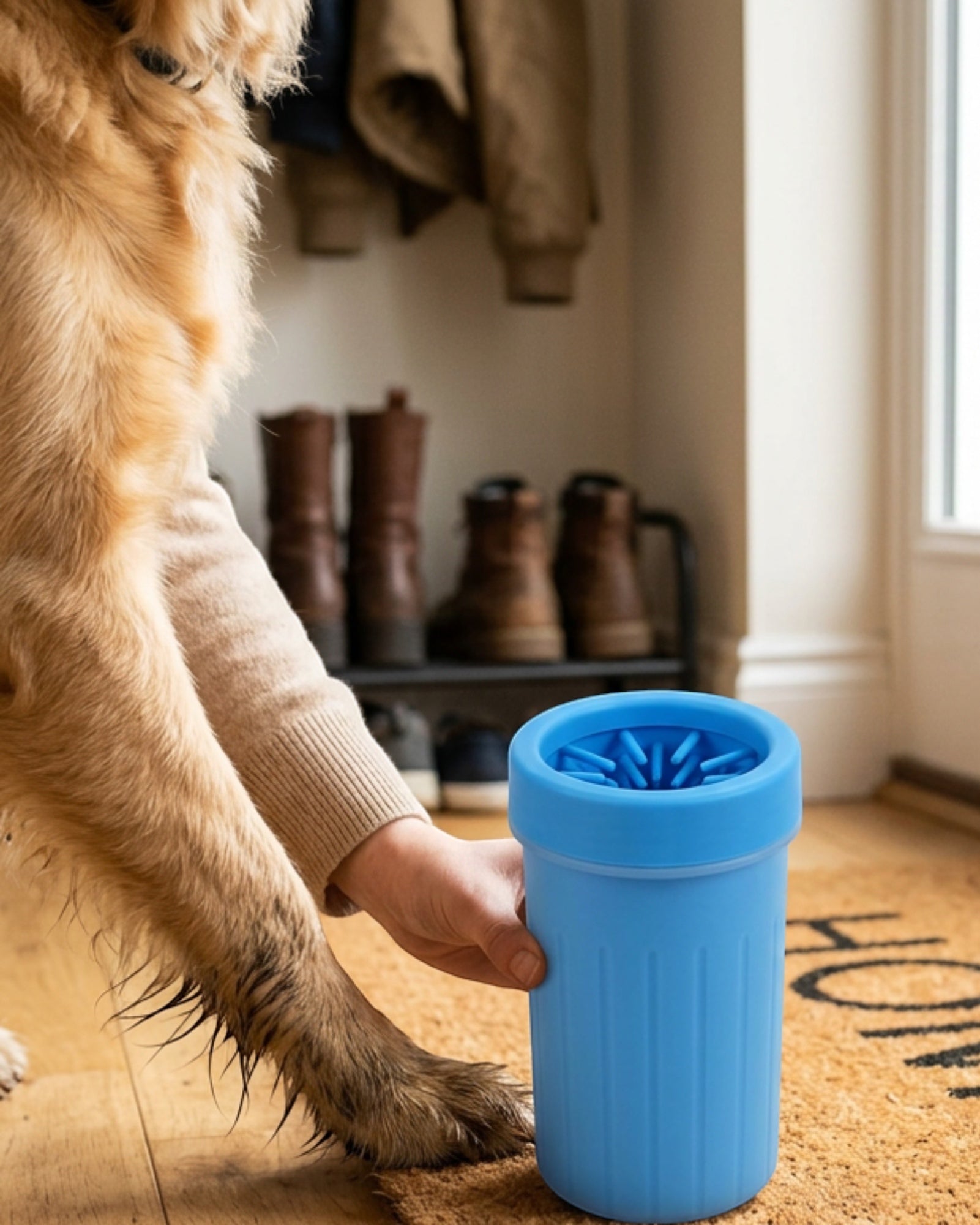 Kolaw Silicone Pet Paw Cleaner Cup Blue 6 in